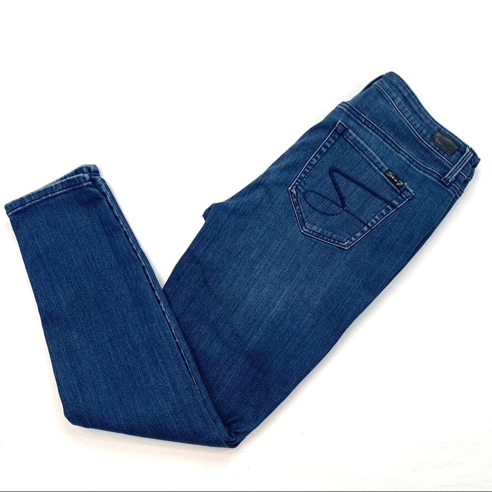 Seven7 Mid Rise Skinny Jeans | Washed Two Tone